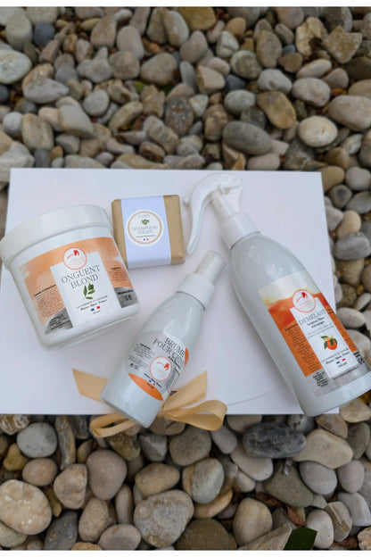 Coffret Découverte – Démêlant + Onguent + Shampoing solide + Brume pour Crins La Fabrique du Cavalier